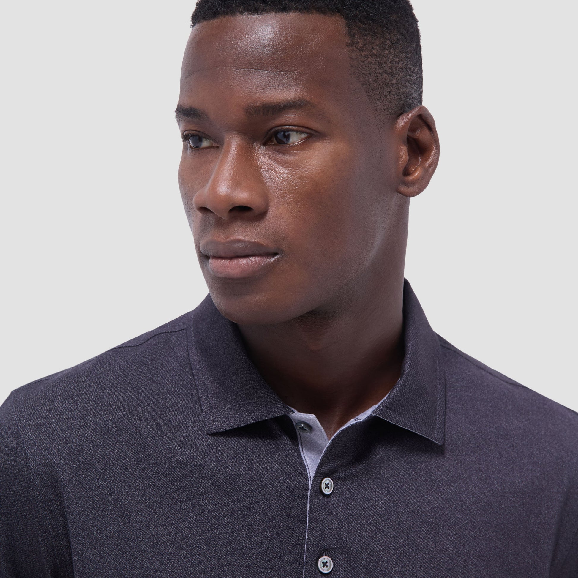 Bugatchi Vincent Double-Sided Solid OoohCotton® Polo Shirt Black
