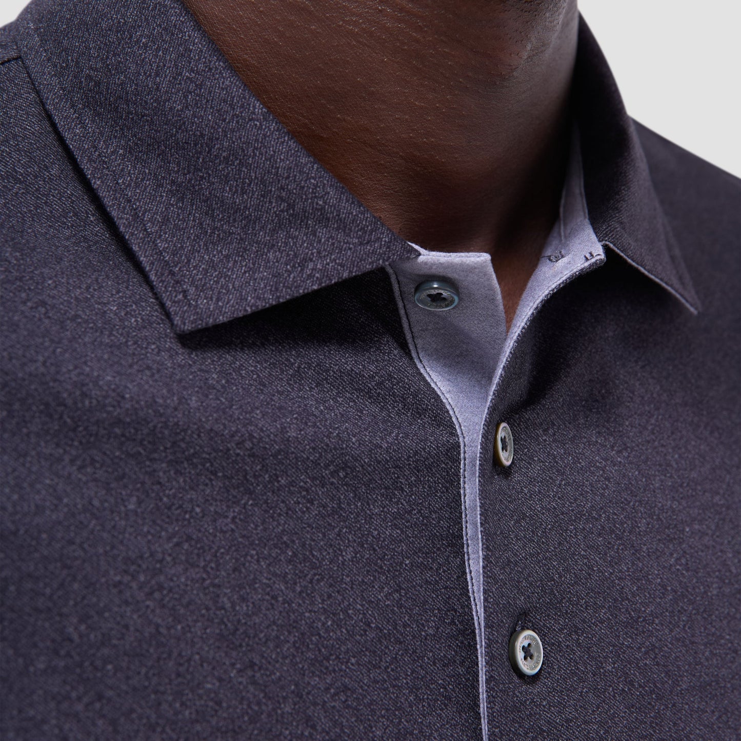Bugatchi Vincent Double-Sided Solid OoohCotton® Polo Shirt Black