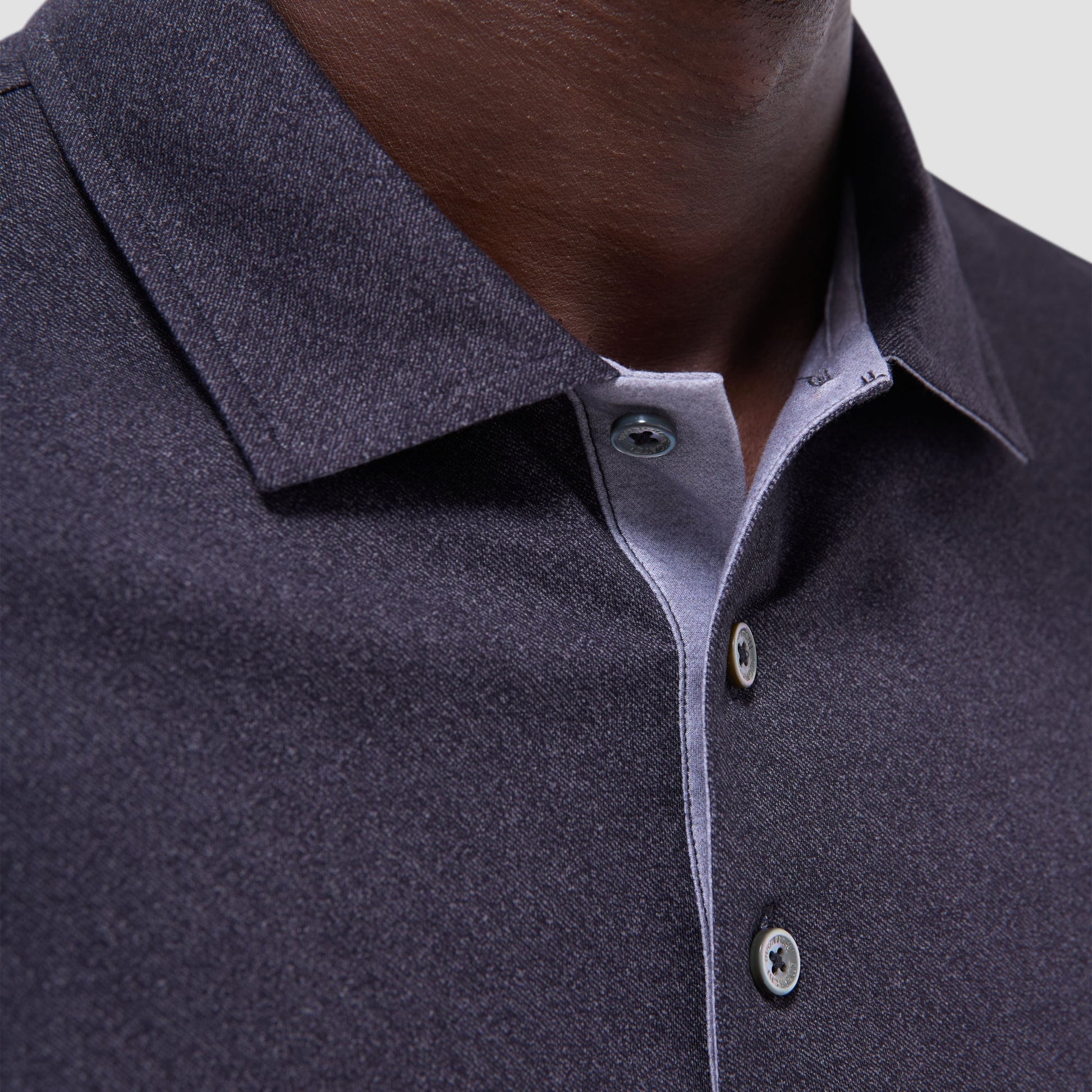 Bugatchi Vincent Double-Sided Solid OoohCotton® Polo Shirt Black