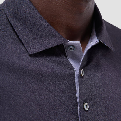 Bugatchi Vincent Double-Sided Solid OoohCotton® Polo Shirt Black