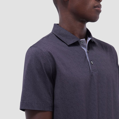 Bugatchi Vincent Double-Sided Solid OoohCotton® Polo Shirt Black