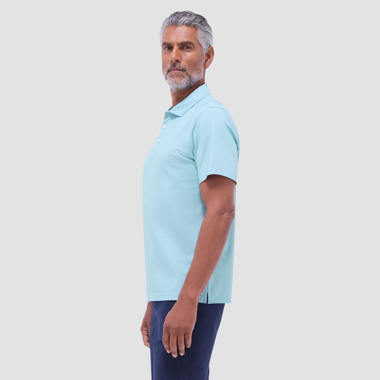 Bugatchi Vincent Double-Sided Solid OoohCotton® Polo Shirt Menthol