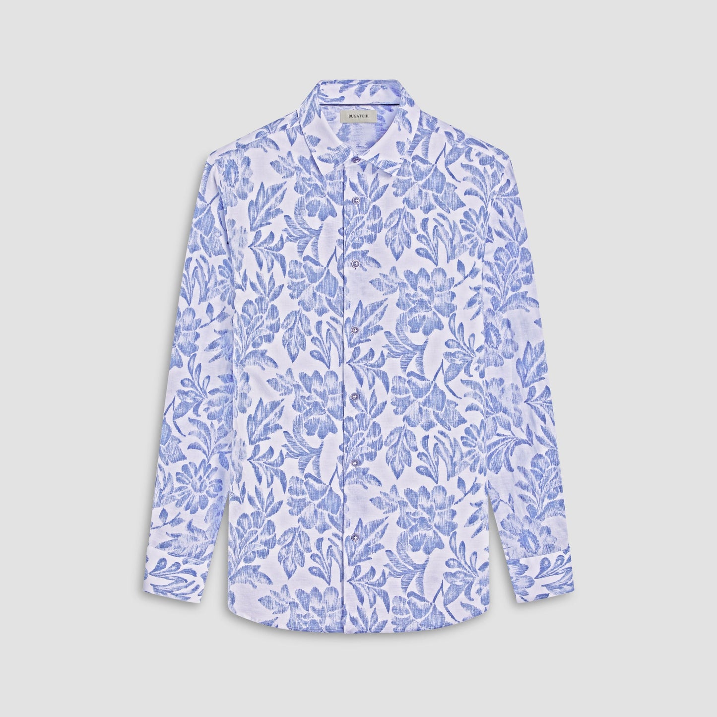 Bugatchi Julian Floral Shirt Cobalt