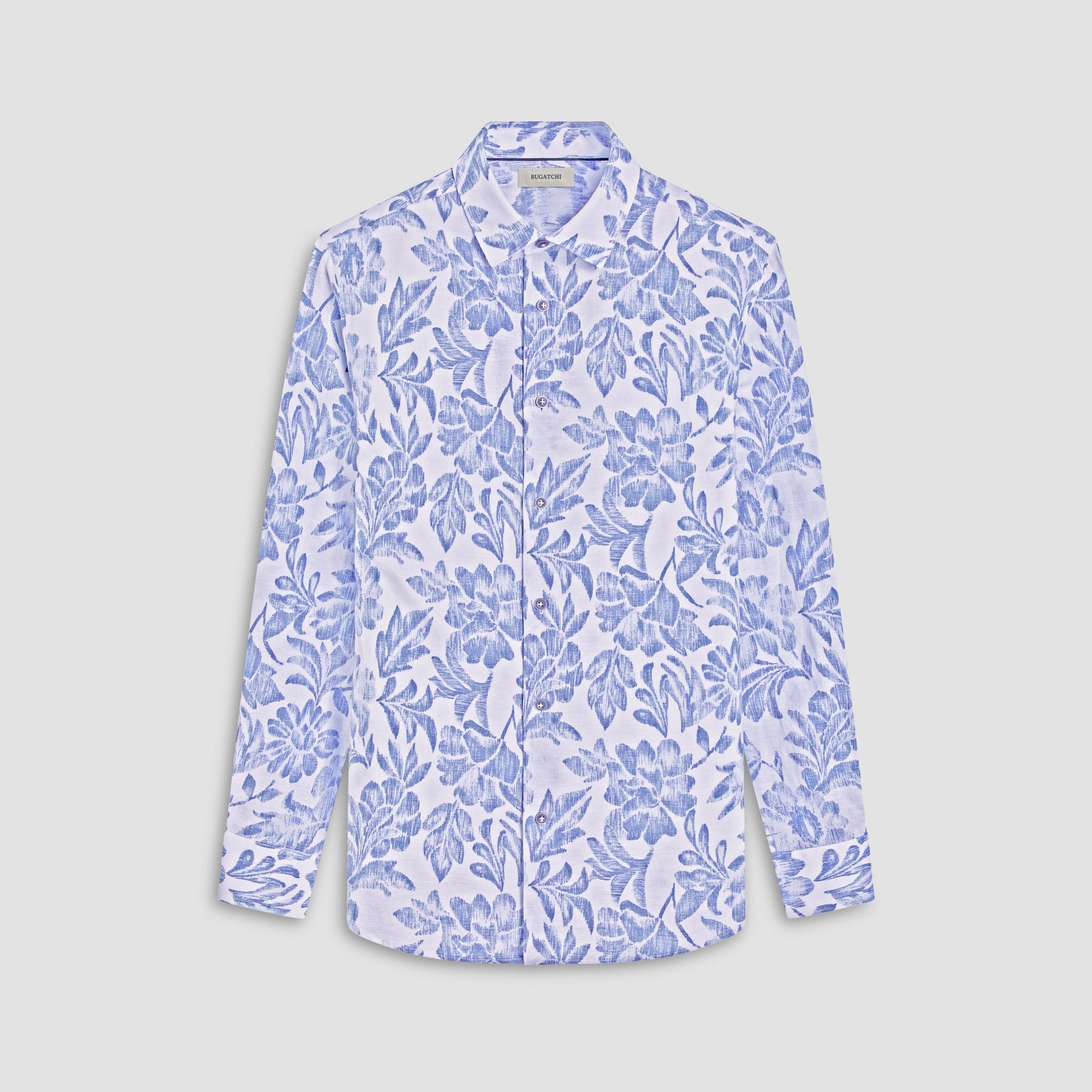 Bugatchi Julian Floral Shirt Cobalt