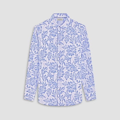Bugatchi Julian Floral Shirt Cobalt