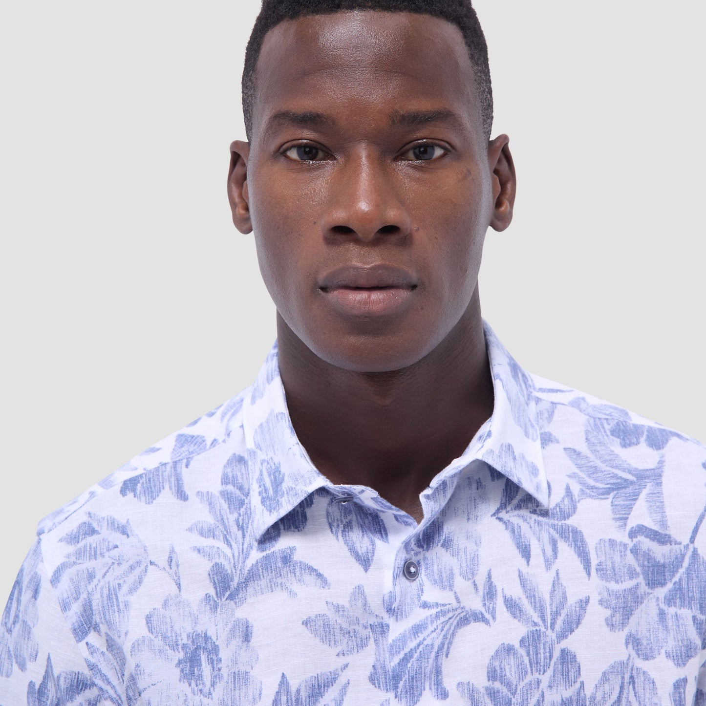 Bugatchi Julian Floral Shirt Cobalt