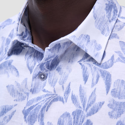 Bugatchi Julian Floral Shirt Cobalt