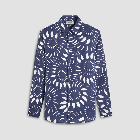 Bugatchi Julian Abstract Shirt Navy