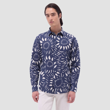 Bugatchi Julian Abstract Shirt Navy