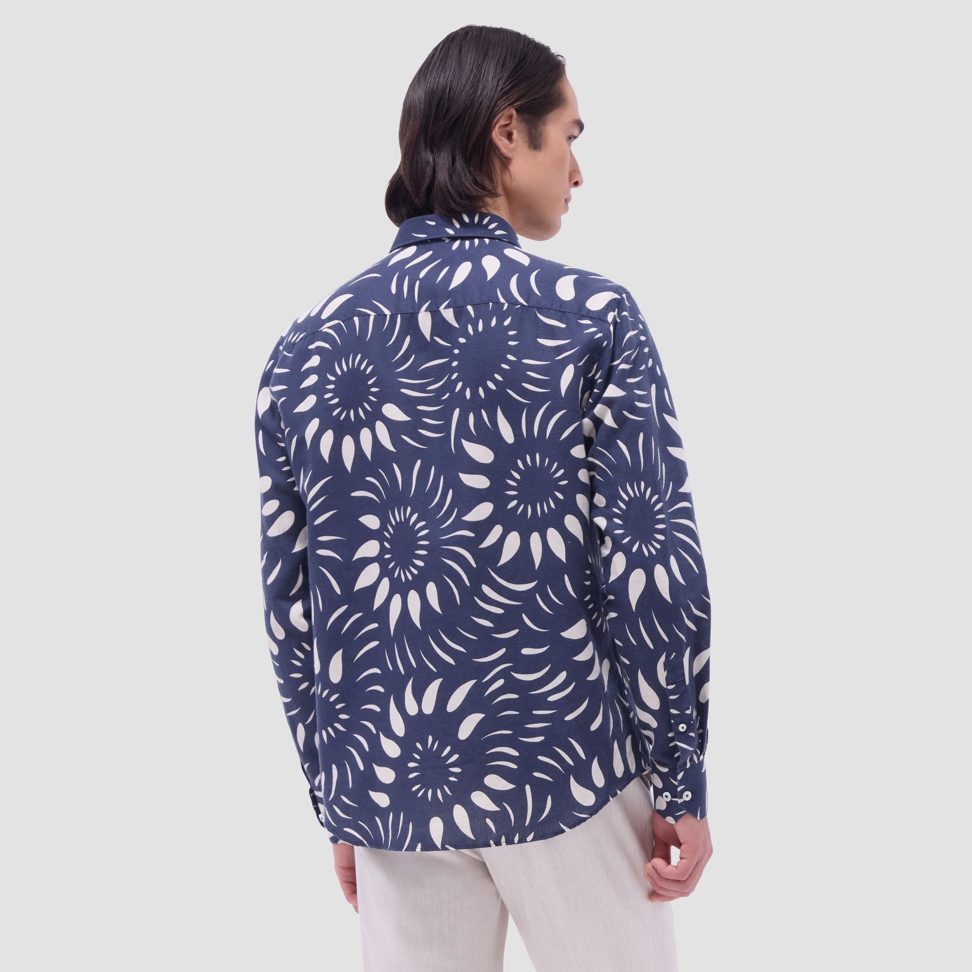 Bugatchi Julian Abstract Shirt Navy