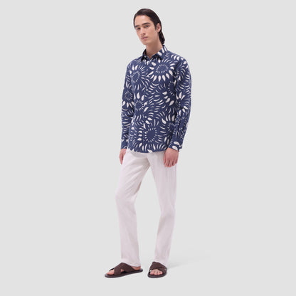 Bugatchi Julian Abstract Shirt Navy