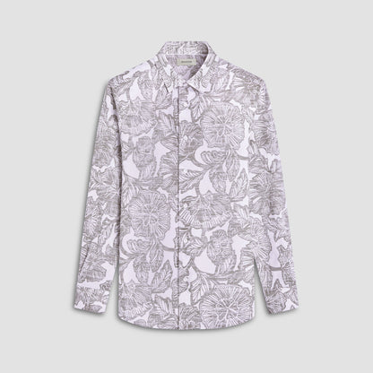 Bugatchi Julian Floral Shirt Olive