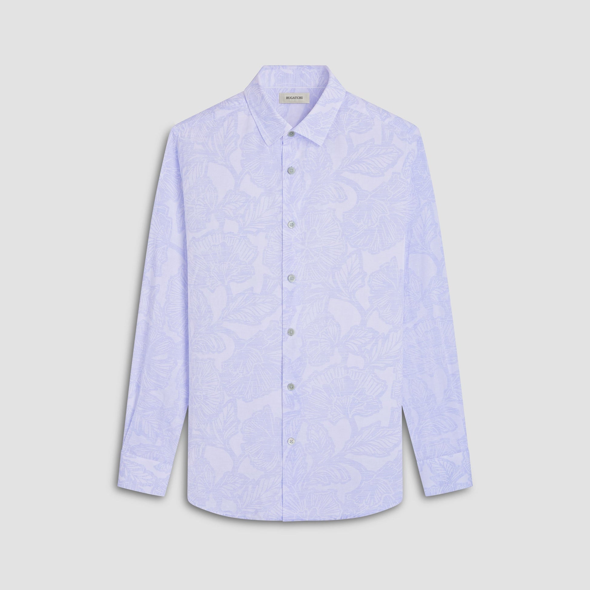 Bugatchi Julian Floral Shirt Air Blue