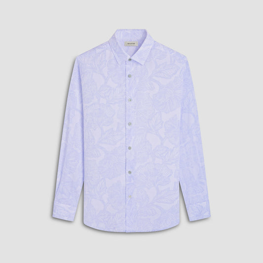 Bugatchi Julian Floral Shirt Air Blue