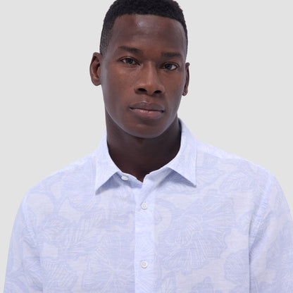 Bugatchi Julian Floral Shirt Air Blue