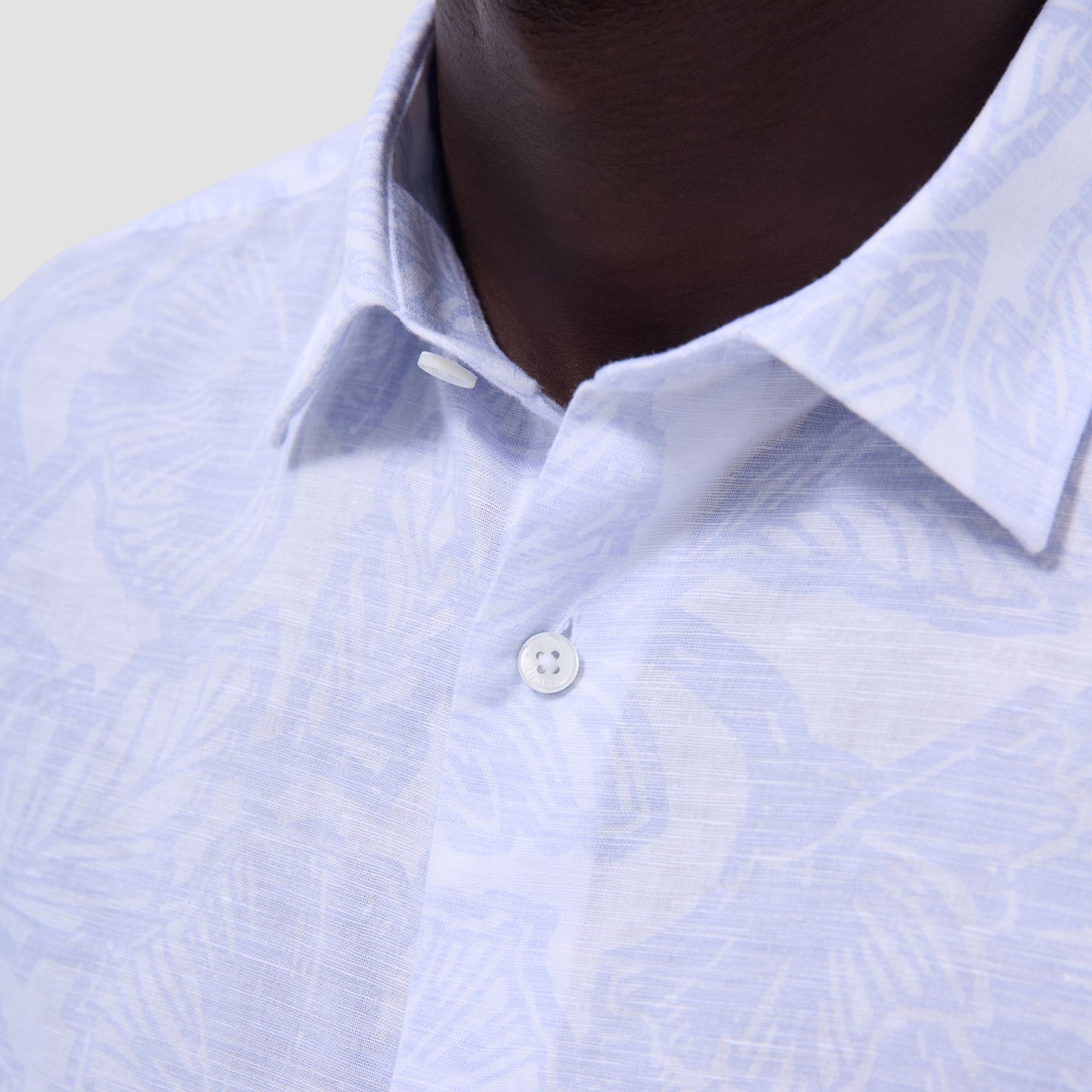 Bugatchi Julian Floral Shirt Air Blue