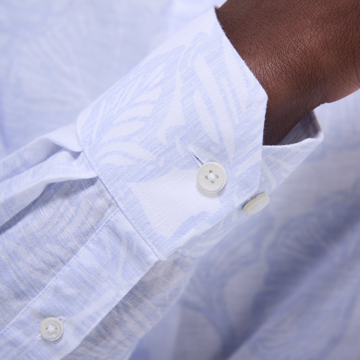 Bugatchi Julian Floral Shirt Air Blue