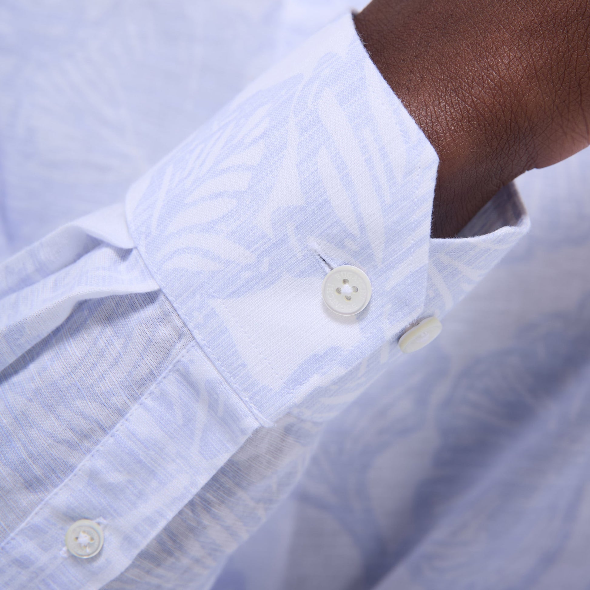 Bugatchi Julian Floral Shirt Air Blue
