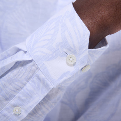Bugatchi Julian Floral Shirt Air Blue