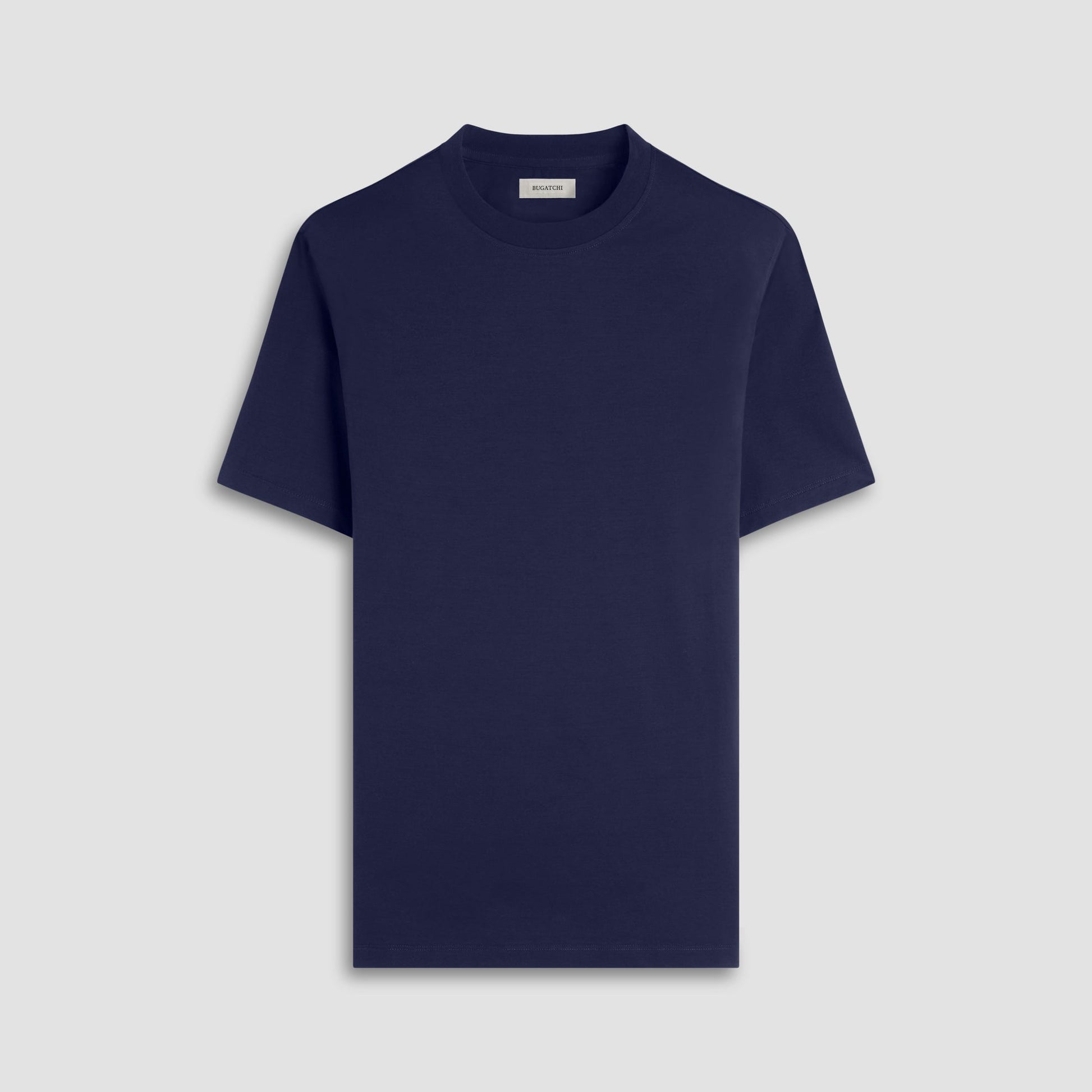 Bugatchi Rufus Solid OoohCotton® Crew Neck T-Shirt Navy
