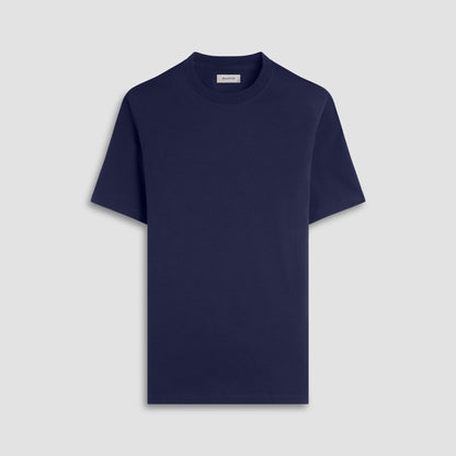 Bugatchi Rufus Solid OoohCotton® Crew Neck T-Shirt Navy