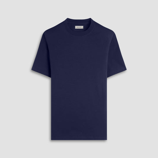 Bugatchi Rufus Solid OoohCotton® Crew Neck T-Shirt Navy