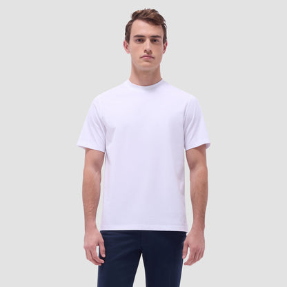 Bugatchi Rufus Solid OoohCotton® Crew Neck T-Shirt White