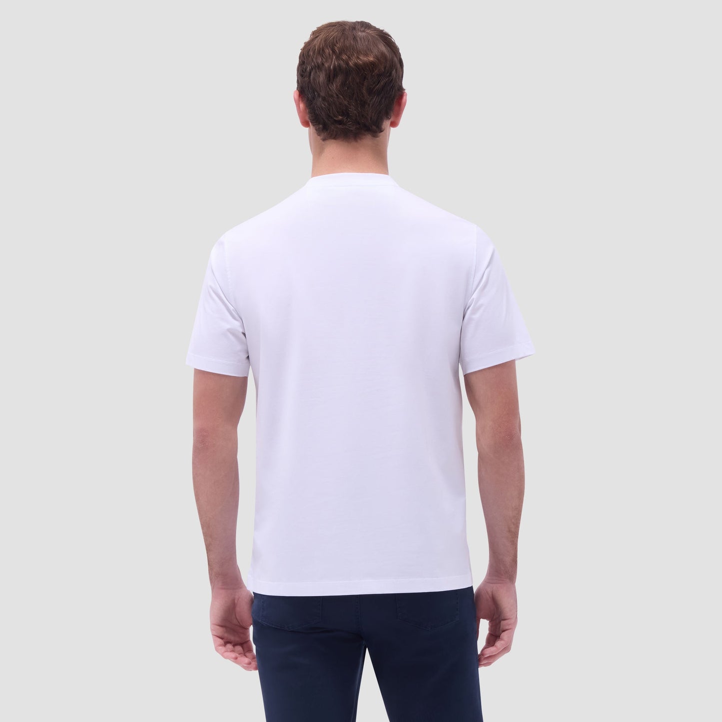 Bugatchi Rufus Solid OoohCotton® Crew Neck T-Shirt White