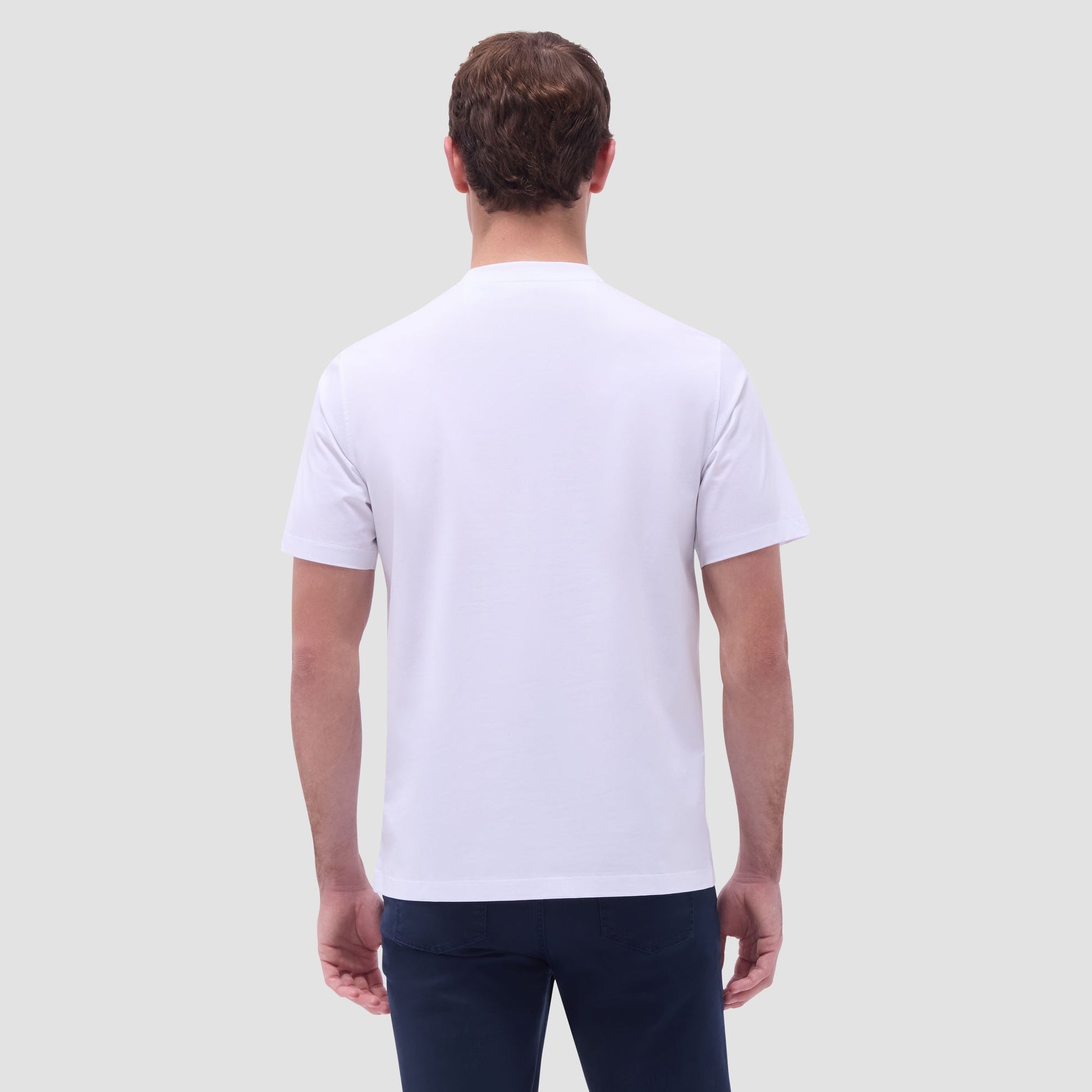 Bugatchi Rufus Solid OoohCotton® Crew Neck T-Shirt White
