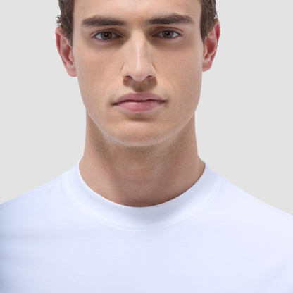 Bugatchi Rufus Solid OoohCotton® Crew Neck T-Shirt White