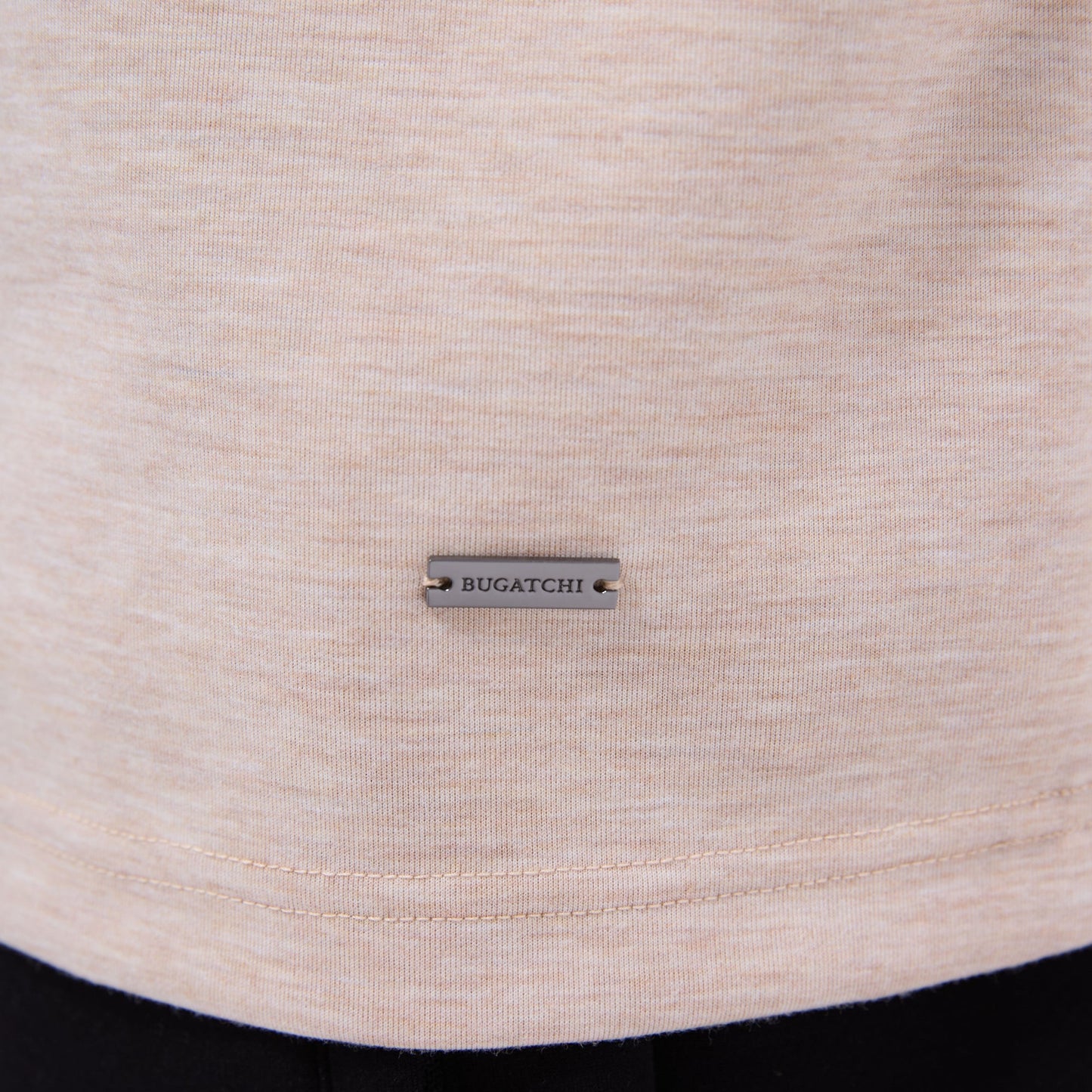 Bugatchi Soft Touch™ Heather Quarter-Zip Pullover Sand
