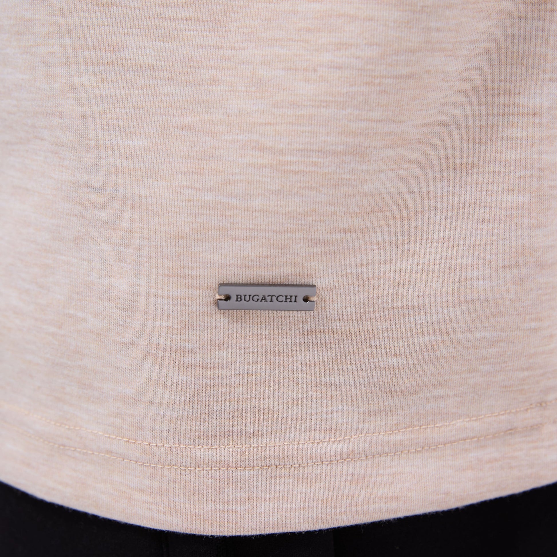 Bugatchi Soft Touch™ Heather Quarter-Zip Pullover Sand