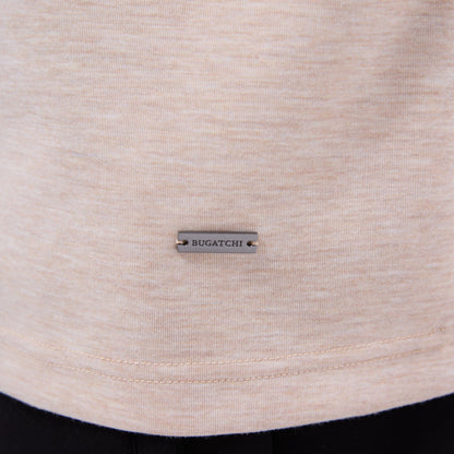 Bugatchi Soft Touch™ Heather Quarter-Zip Pullover Sand