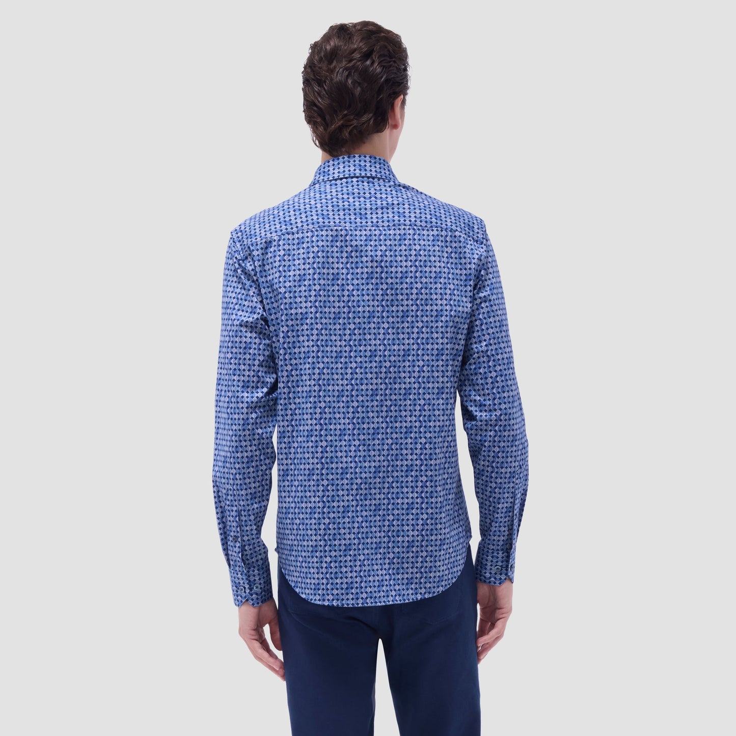 Bugatchi James Abstract OoohCotton® Shirt Night Blue