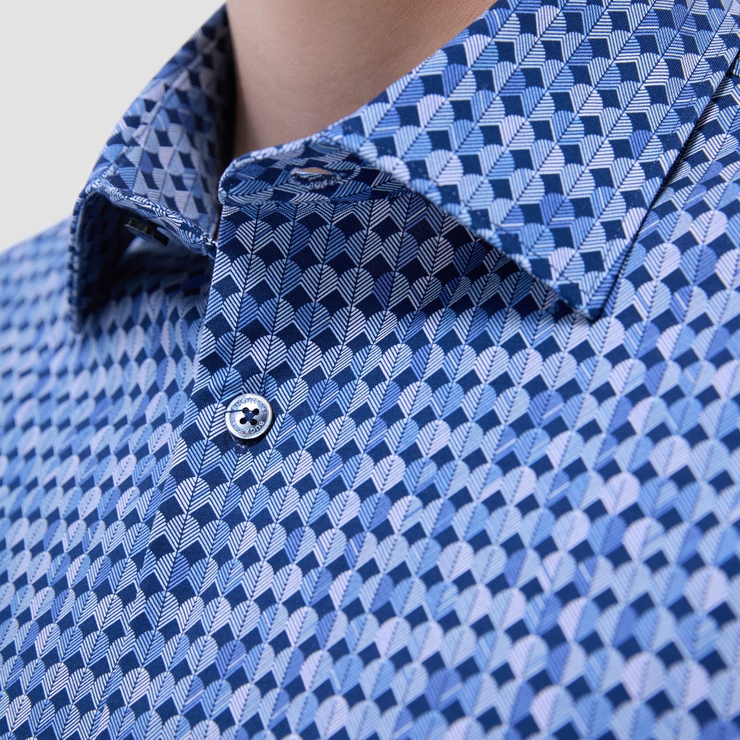 Bugatchi James Abstract OoohCotton® Shirt Night Blue