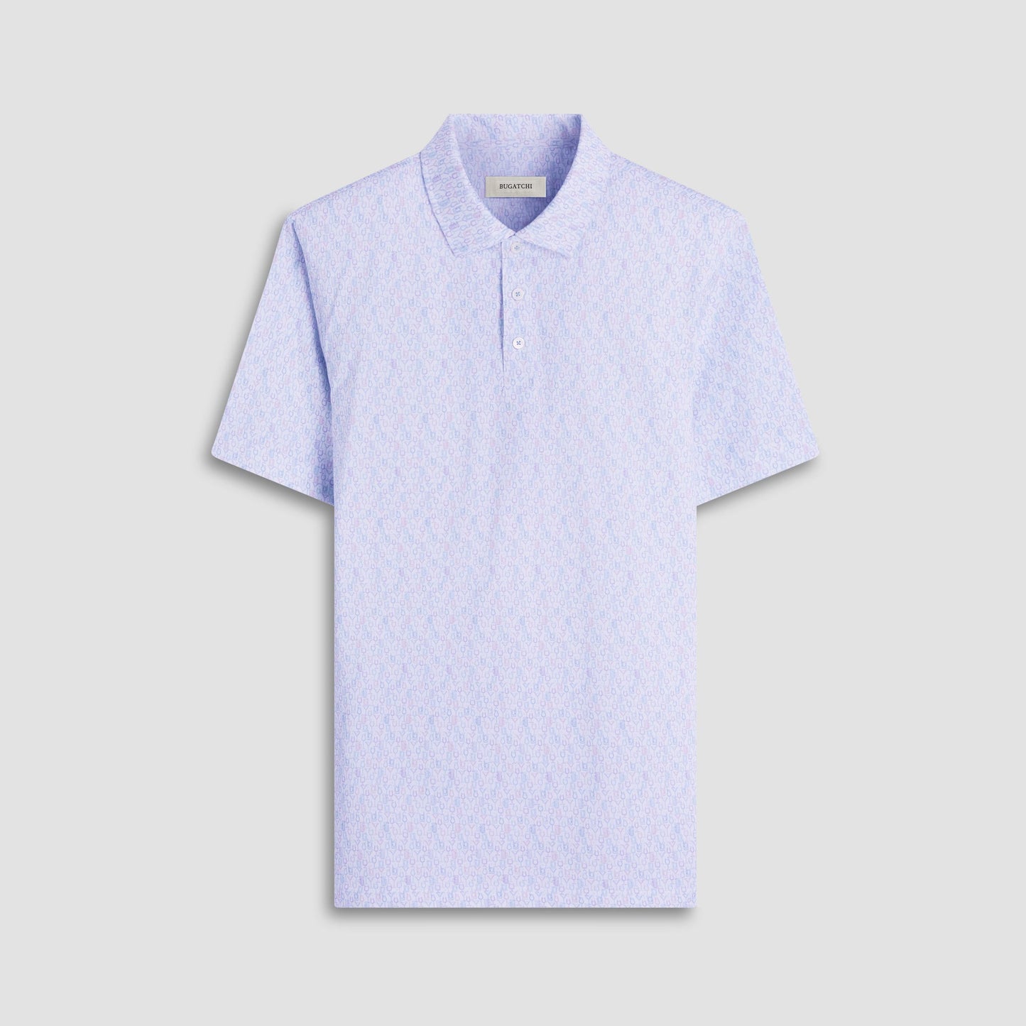 Bugatchi Victor Cocktail OoohCotton® Polo Shirt Air Blue