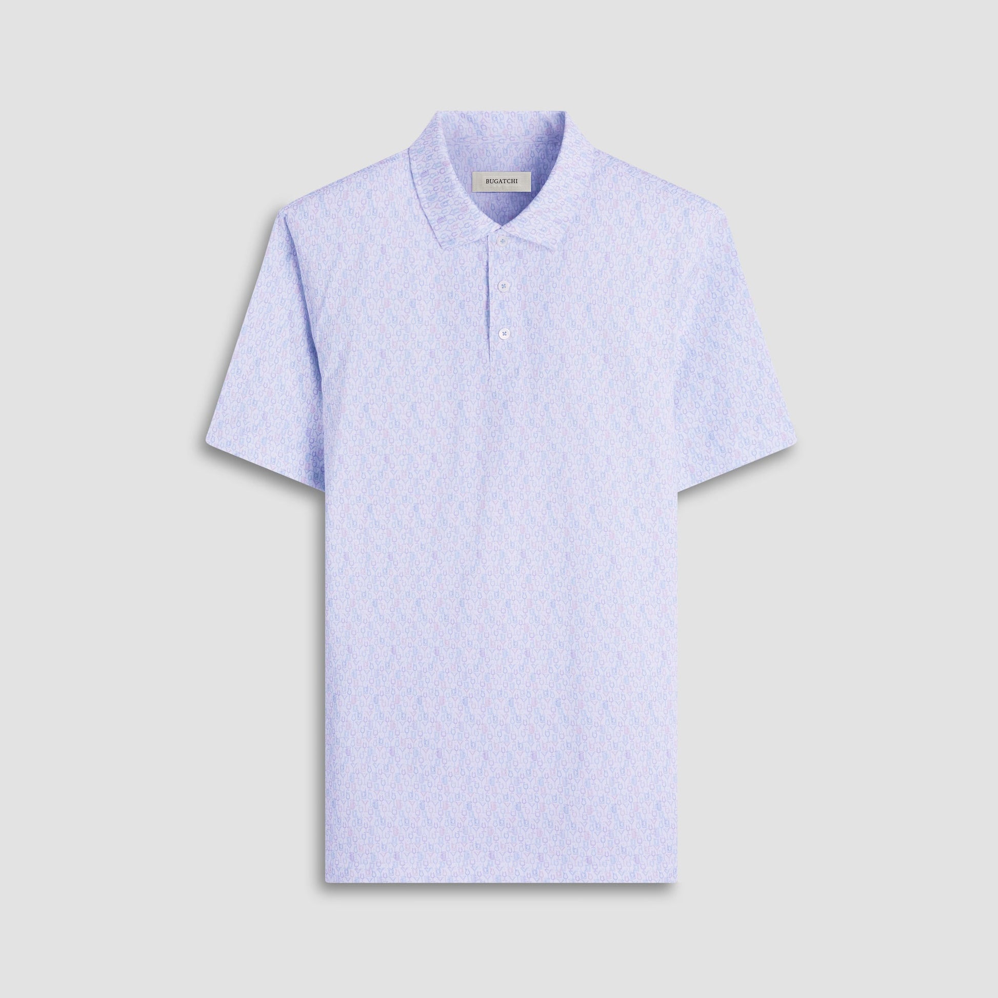 Bugatchi Victor Cocktail OoohCotton® Polo Shirt Air Blue