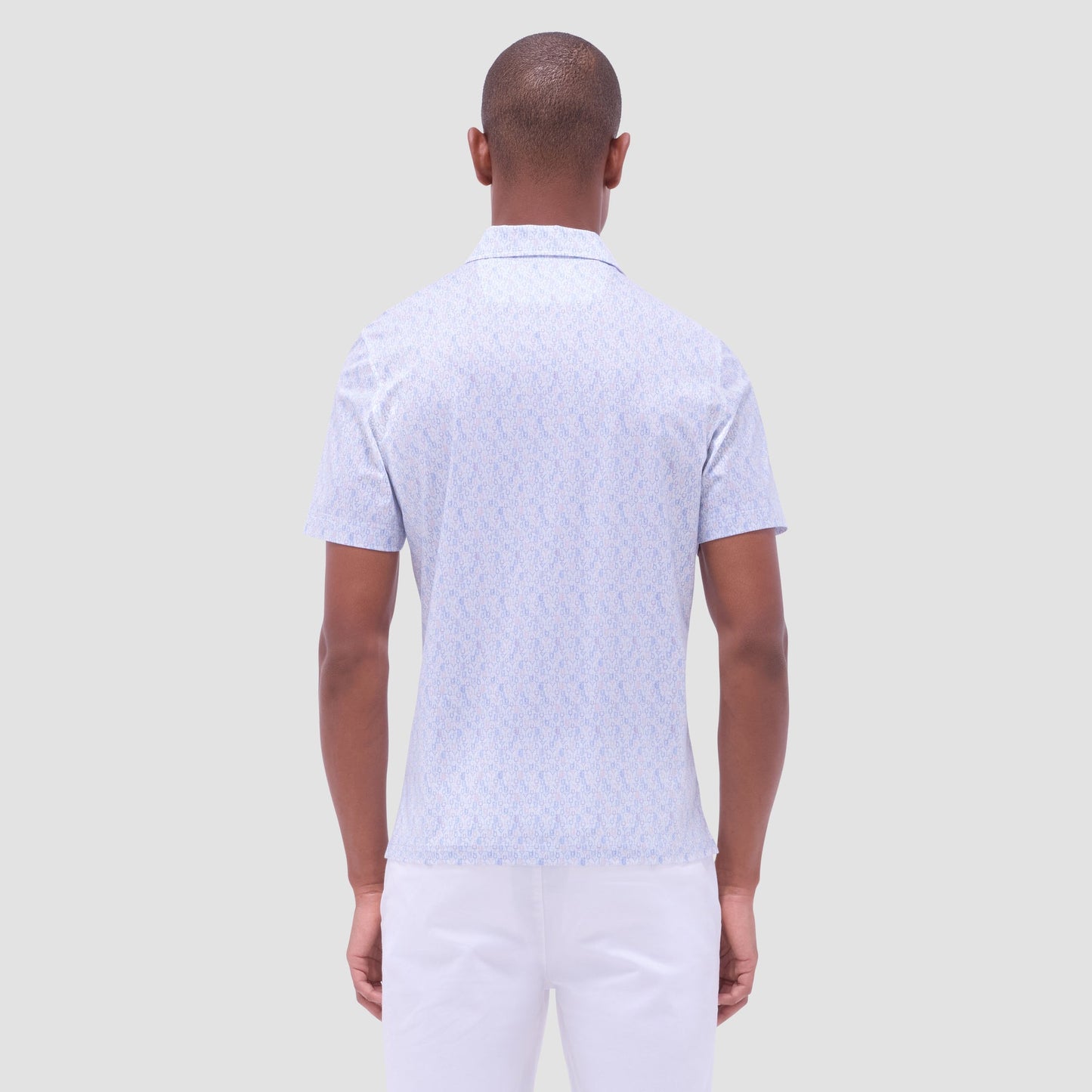 Bugatchi Victor Cocktail OoohCotton® Polo Shirt Air Blue