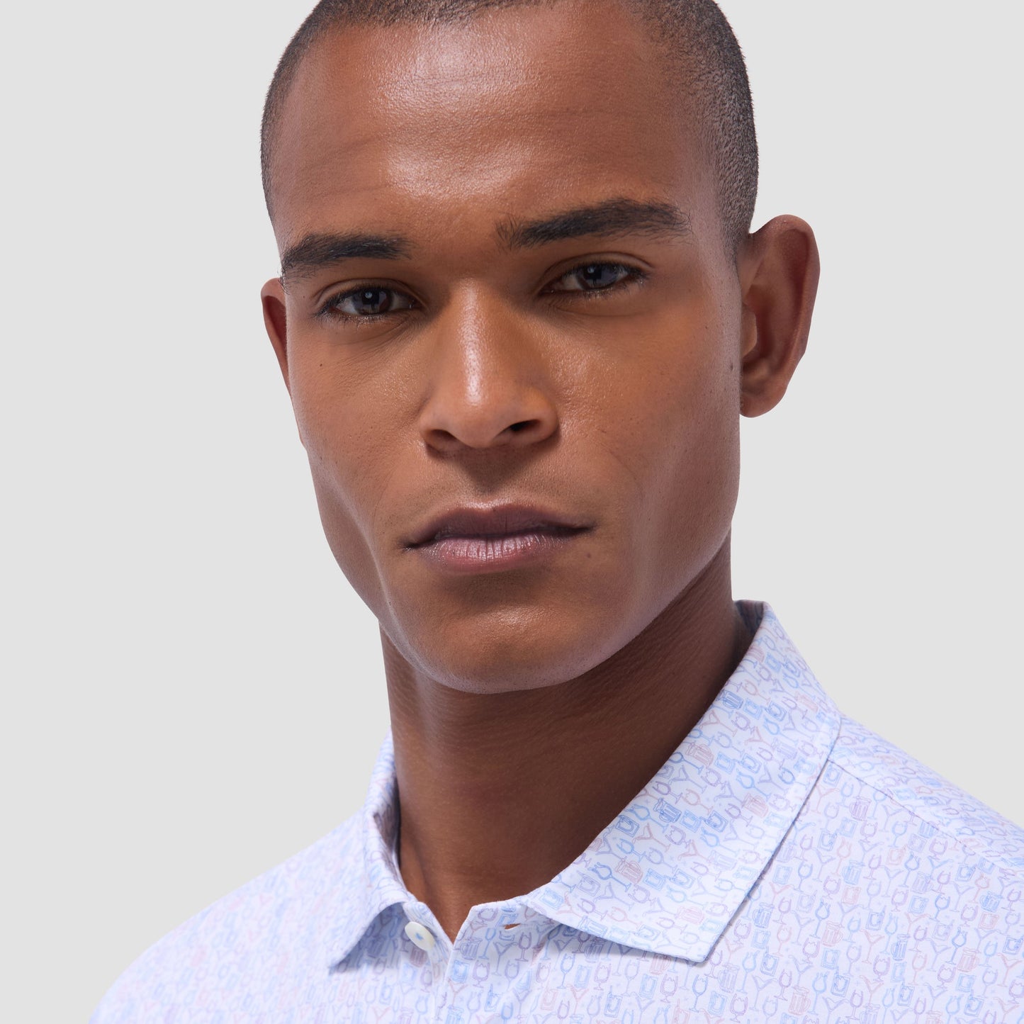 Bugatchi Victor Cocktail OoohCotton® Polo Shirt Air Blue