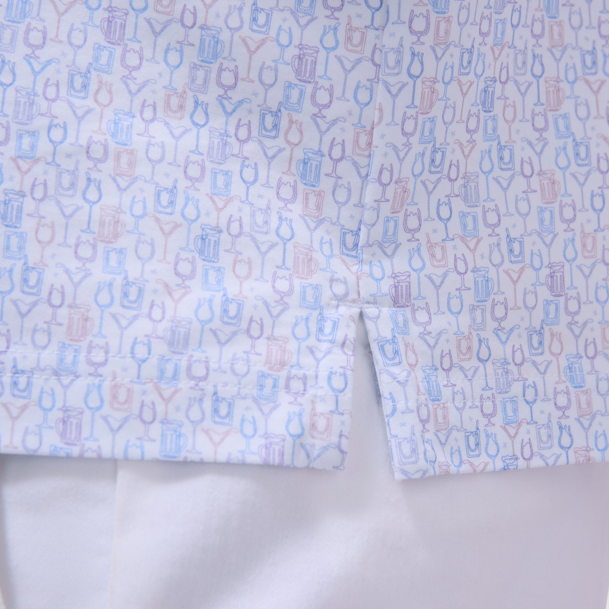 Bugatchi Victor Cocktail OoohCotton® Polo Shirt Air Blue