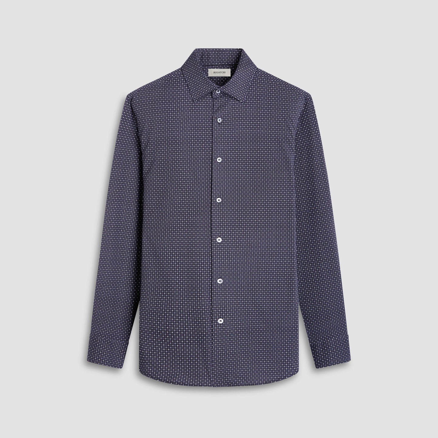 Bugatchi James Diamond Check OoohCotton® Shirt Black