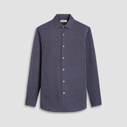 Bugatchi James Diamond Check OoohCotton® Shirt Black