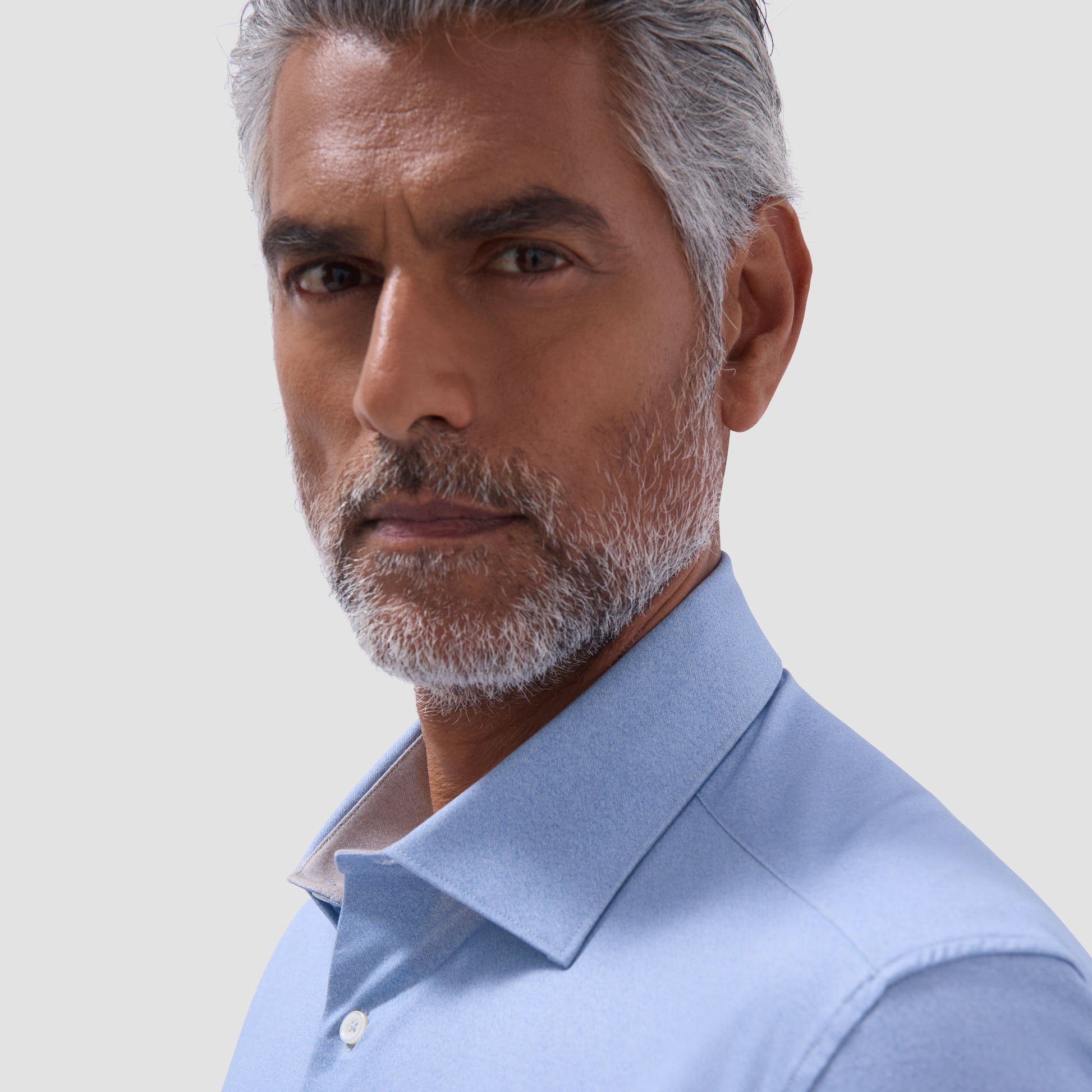 Bugatchi Myron Double-Sided Solid OoohCotton® Short-Sleeve Shirt Air Blue
