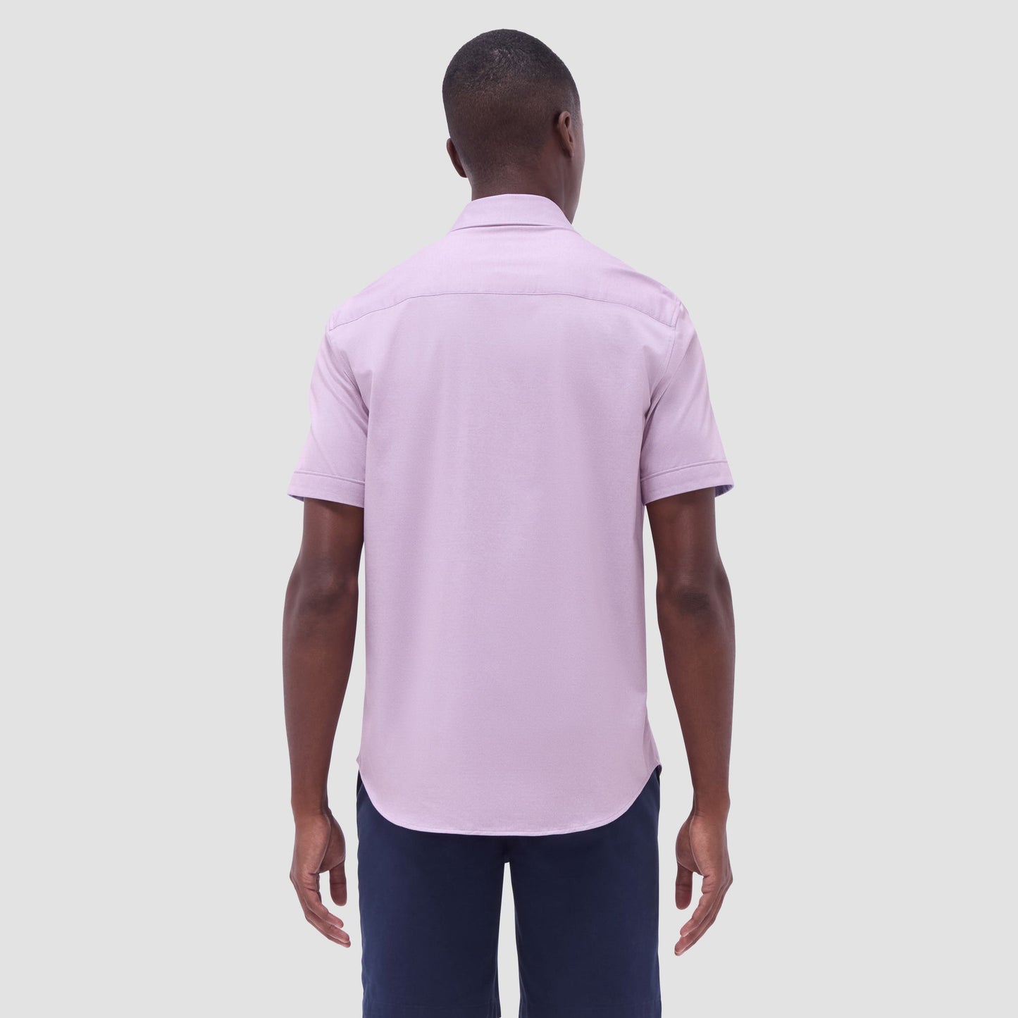 Bugatchi Myron Double-Sided Solid OoohCotton® Short-Sleeve Shirt Dusty Pink