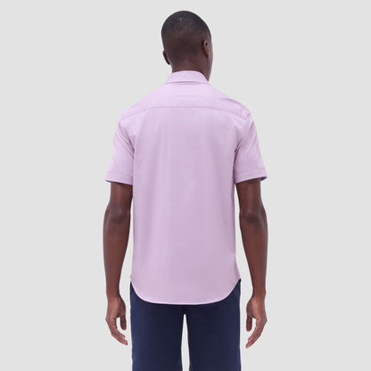 Bugatchi Myron Double-Sided Solid OoohCotton® Short-Sleeve Shirt Dusty Pink