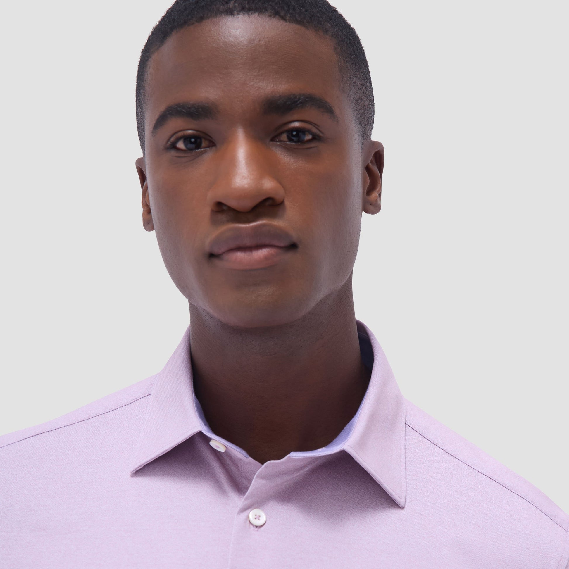 Bugatchi Myron Double-Sided Solid OoohCotton® Short-Sleeve Shirt Dusty Pink
