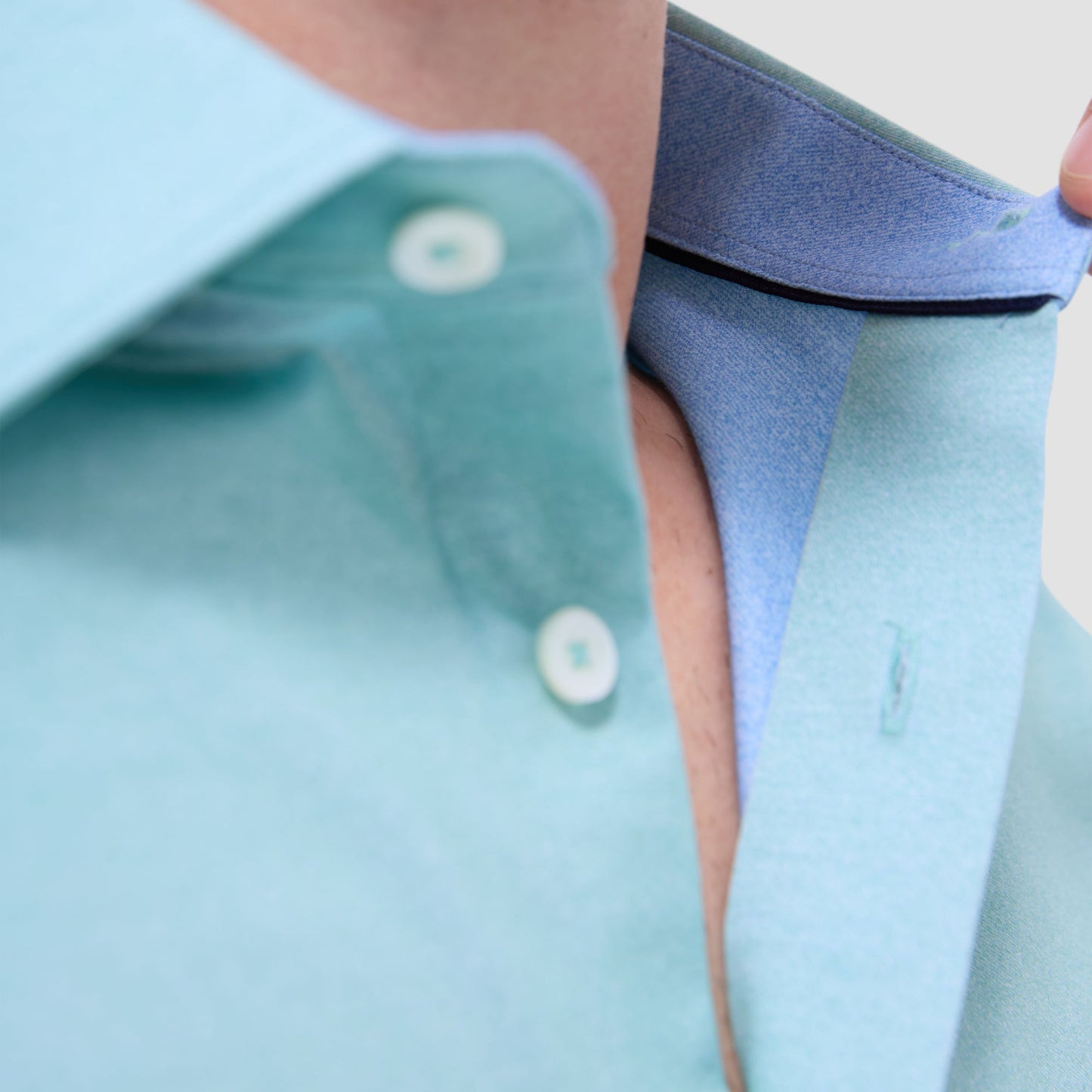 Bugatchi Myron Double-Sided Solid OoohCotton® Short-Sleeve Shirt Menthol