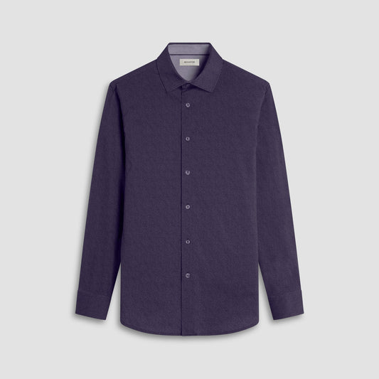 Bugatchi Jimmy Double-Sided Solid OoohCotton® Shirt Black