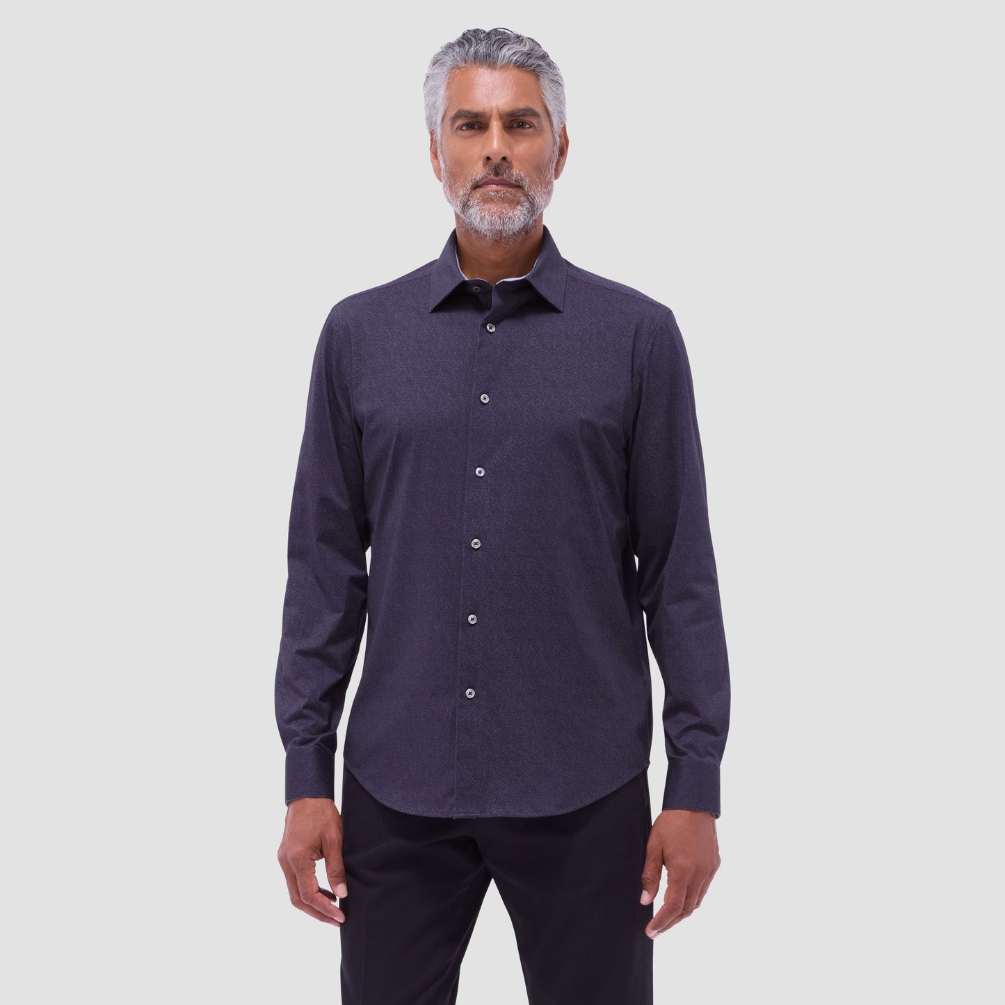 Bugatchi Jimmy Double-Sided Solid OoohCotton® Shirt Black
