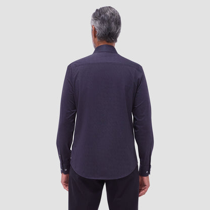 Bugatchi Jimmy Double-Sided Solid OoohCotton® Shirt Black